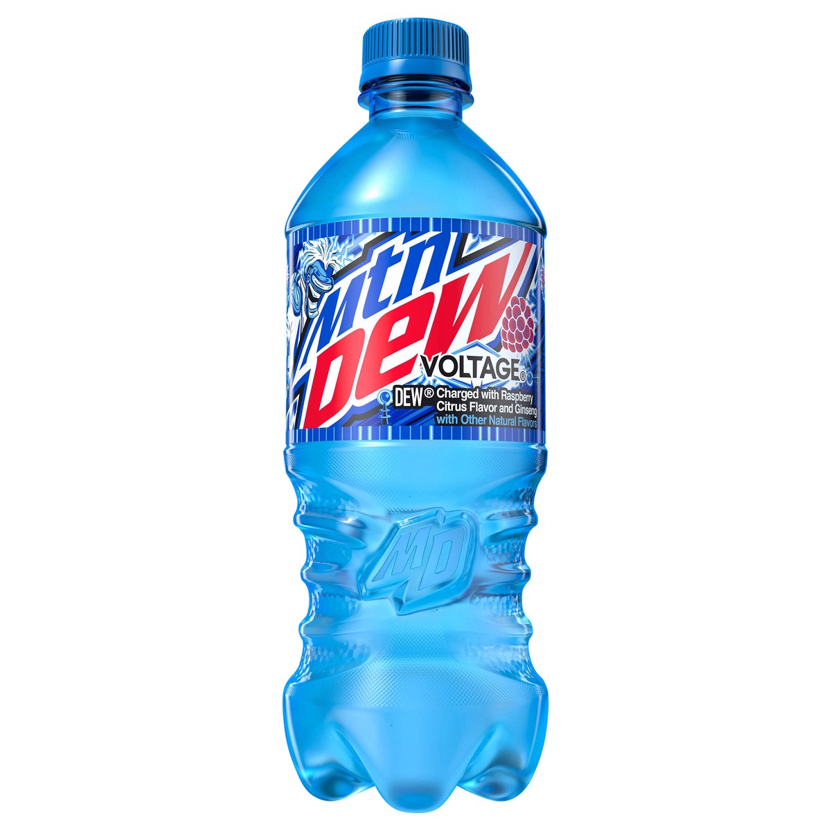 slide 1 of 4, Mountain Dew Voltage Dew Soda Charged With Raspberry Citrus And Ginseng Flavor 20 Fl Oz, 20 fl oz