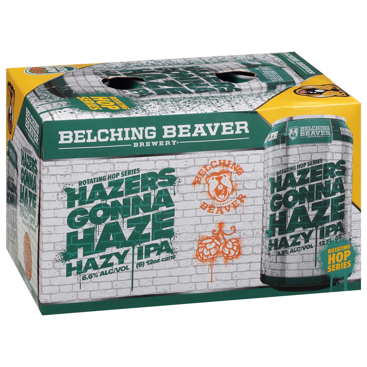 slide 4 of 9, Belching Beaver Brewery Hazy IPA Hazers Gonna Haze Beer 6 - 12 oz Cans, 6 ct; 12 oz