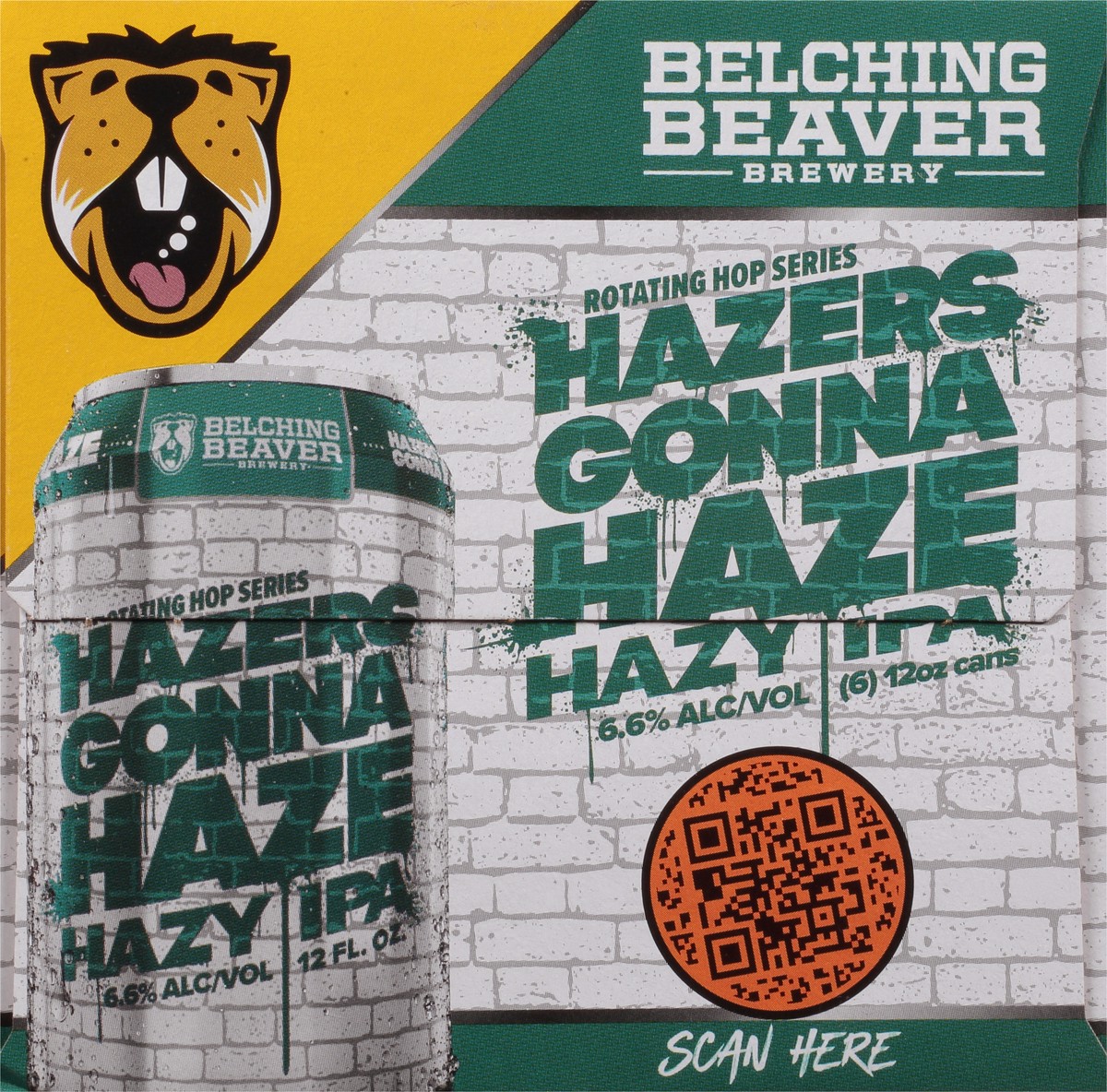 slide 8 of 9, Belching Beaver Brewery Hazy IPA Hazers Gonna Haze Beer 6 - 12 oz Cans, 6 ct; 12 oz