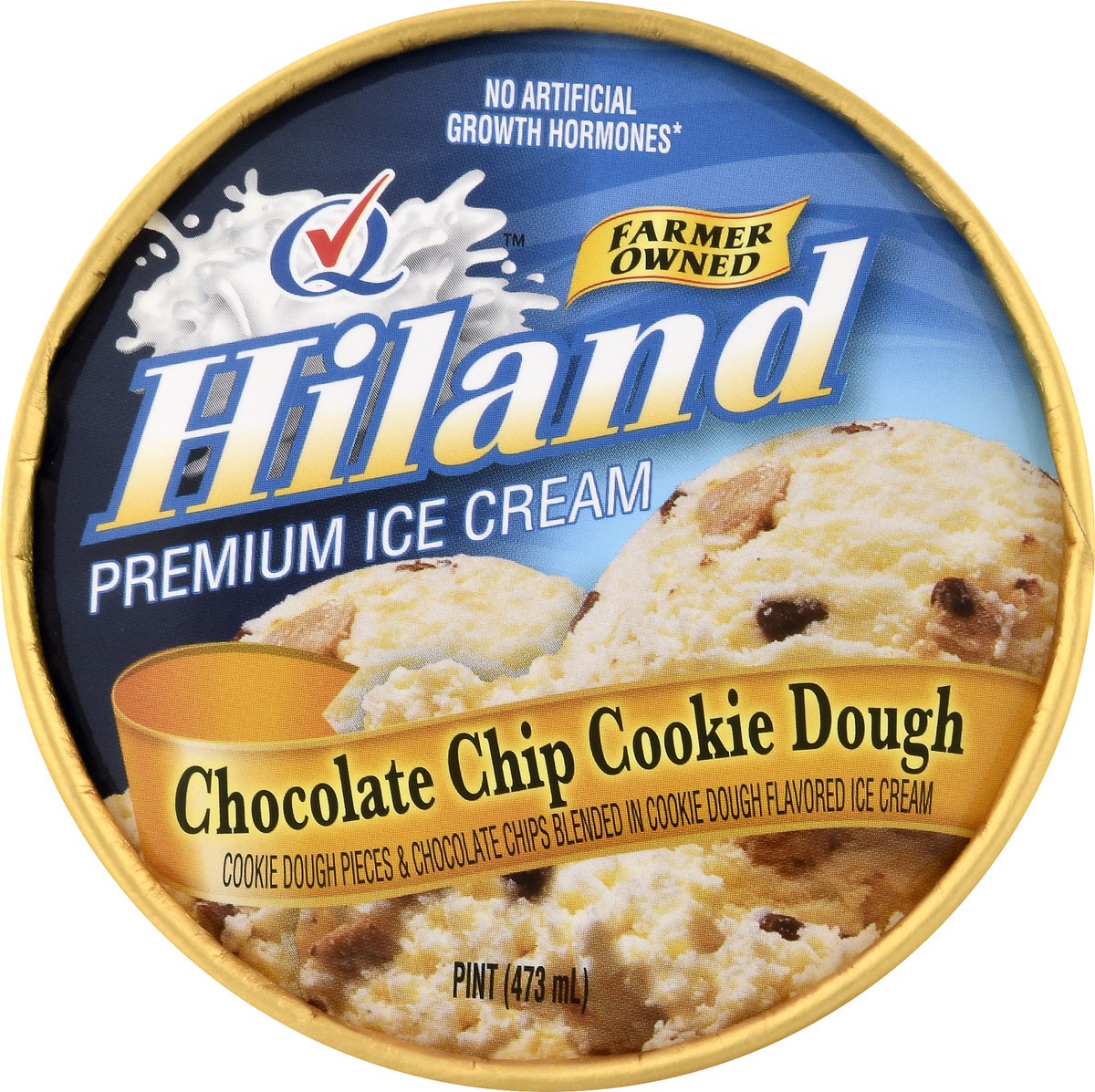 slide 7 of 12, Hiland Dairy Premium Chocolate Chip Cookie Dough Ice Cream 1 pt, 1 pint