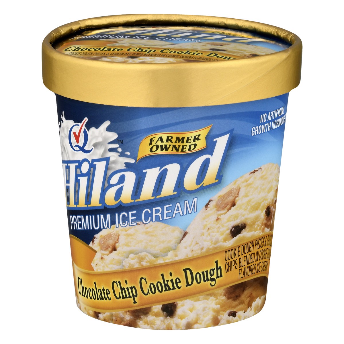 slide 2 of 12, Hiland Dairy Premium Chocolate Chip Cookie Dough Ice Cream 1 pt, 1 pint