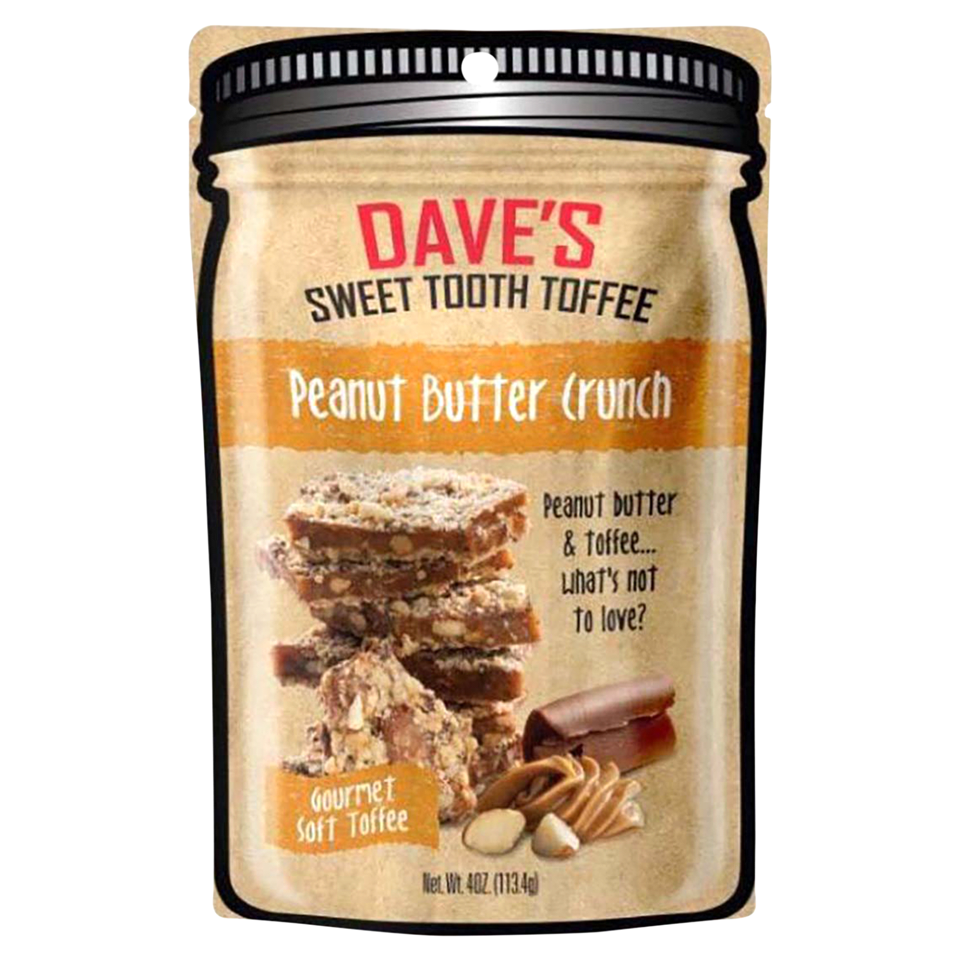 slide 1 of 1, Dave's Sweet Tooth Peanut Butter Crunch Pouch, 4 oz