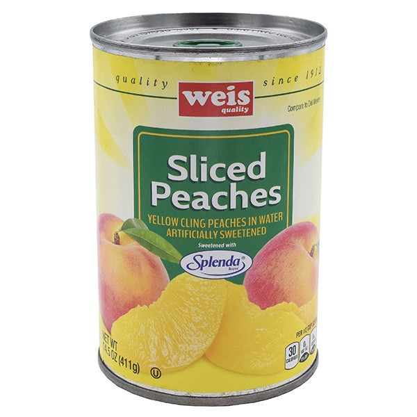 slide 1 of 6, Weis Quality Yellow Cling Sliced Peaches in Water Canned Fruit, 14.5 oz