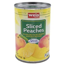 Weis Quality Yellow Cling Sliced Peaches in Water Canned Fruit