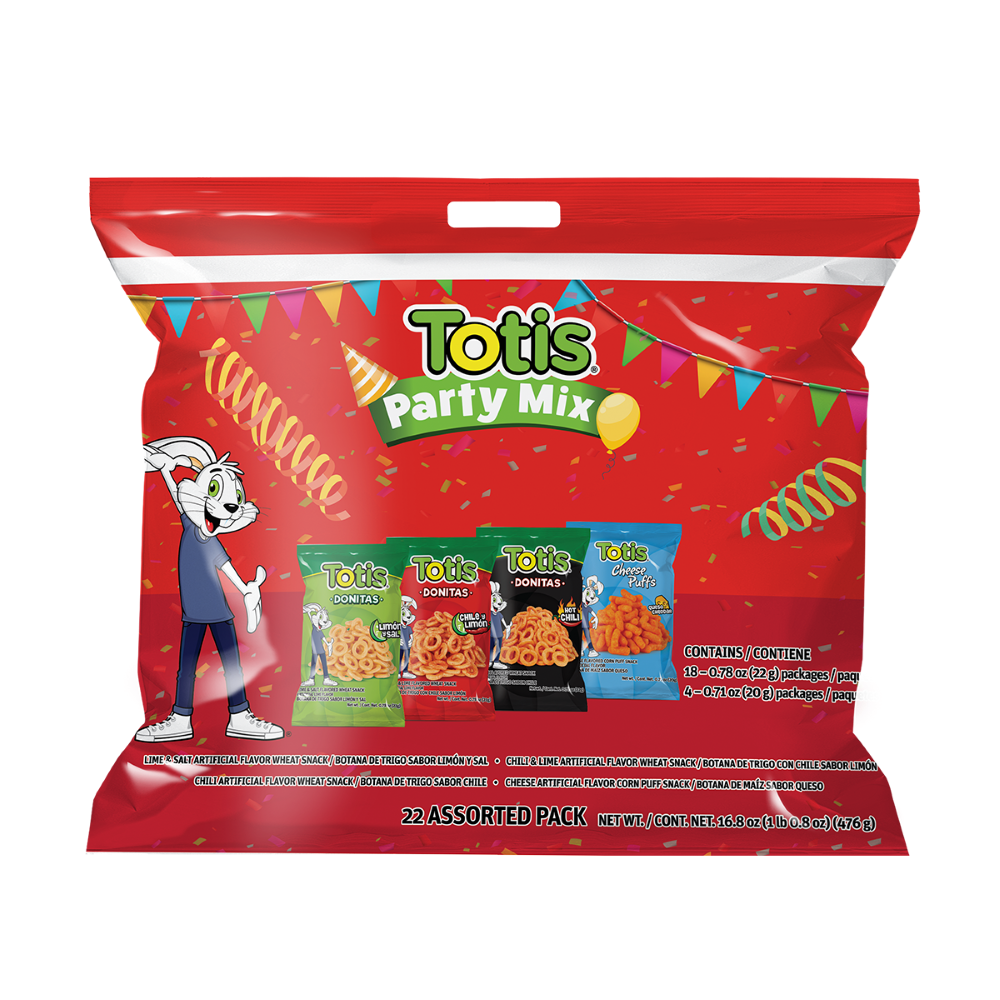 slide 1 of 1, Totis Party Mix, 18 ct