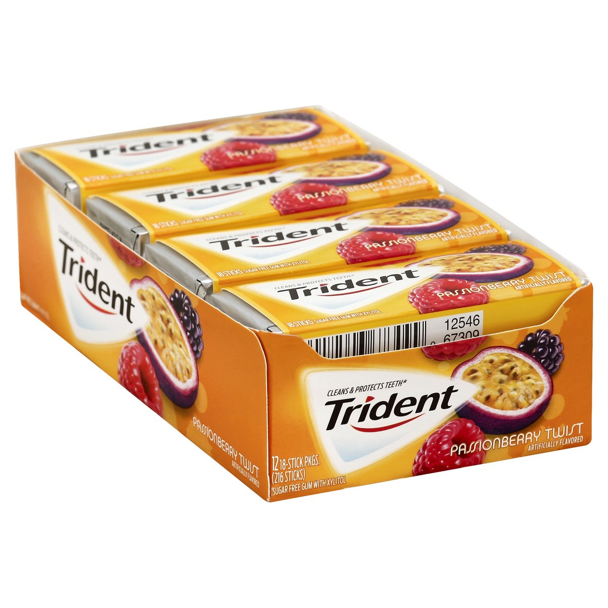 slide 5 of 6, Trident Gum 12 ea, 12 ct