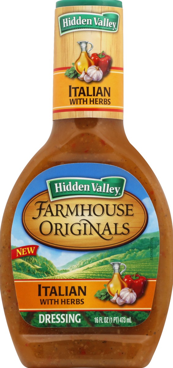 slide 2 of 2, Hidden Valley Farmhouse Originals Dressing & Marinade Italian With Herbs, 16 fl oz