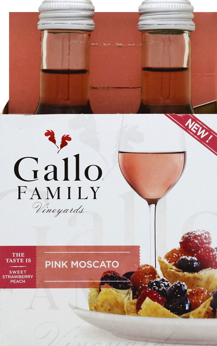 slide 4 of 4, Gallo Family Vineyards Twin Valley Pink Moscato, 4 ct; 187 ml