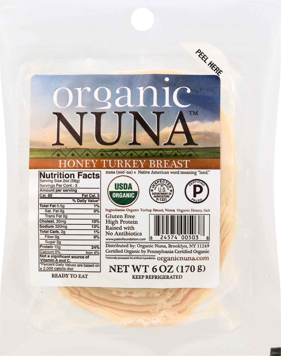 slide 1 of 10, Organic Nuna Honey Turkey Breast 6 oz, 6 oz