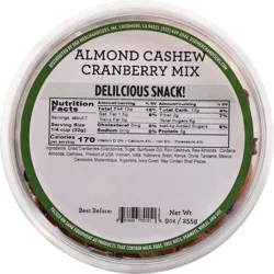 DSD Merchandisers Almond Cashew Cranberry Mix 9 oz