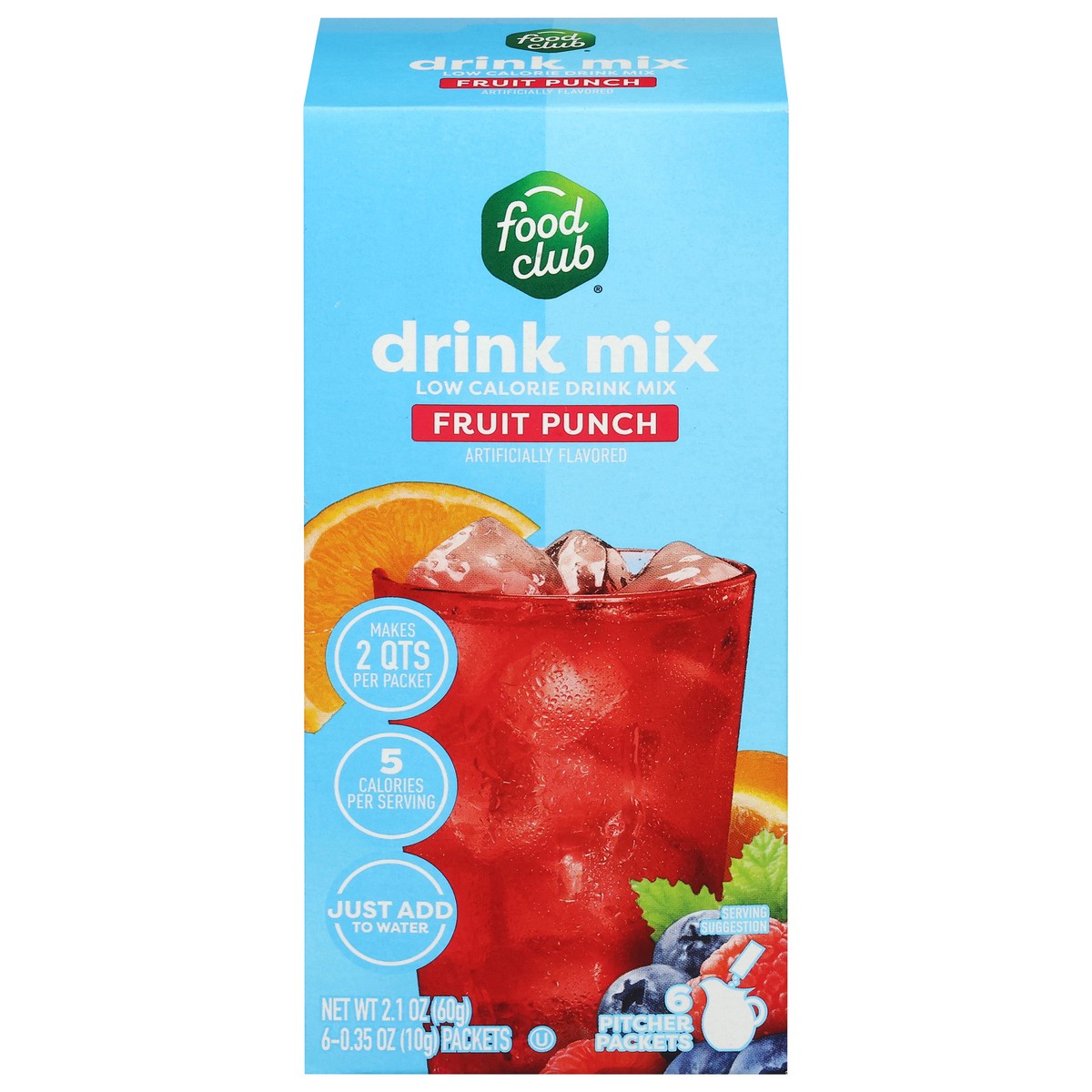 slide 1 of 14, Food Club +h, Fruit Punch Low Calorie Drink Mix - 12 qt, 12 qt