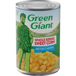 Green Giant Sweet Corn, No Salt Added, Whole Kernel