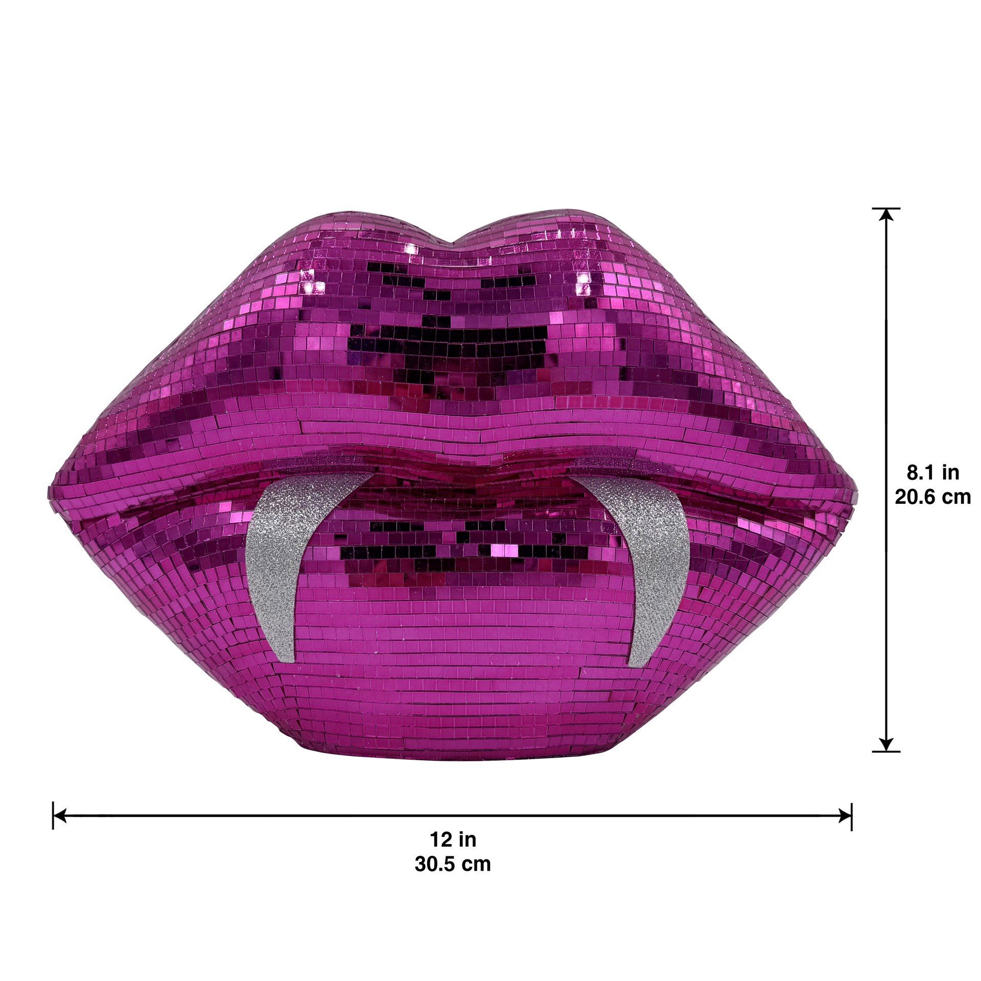 slide 4 of 4, 12" Disco Tabletop Vampire Lips By Ashland, 12 in