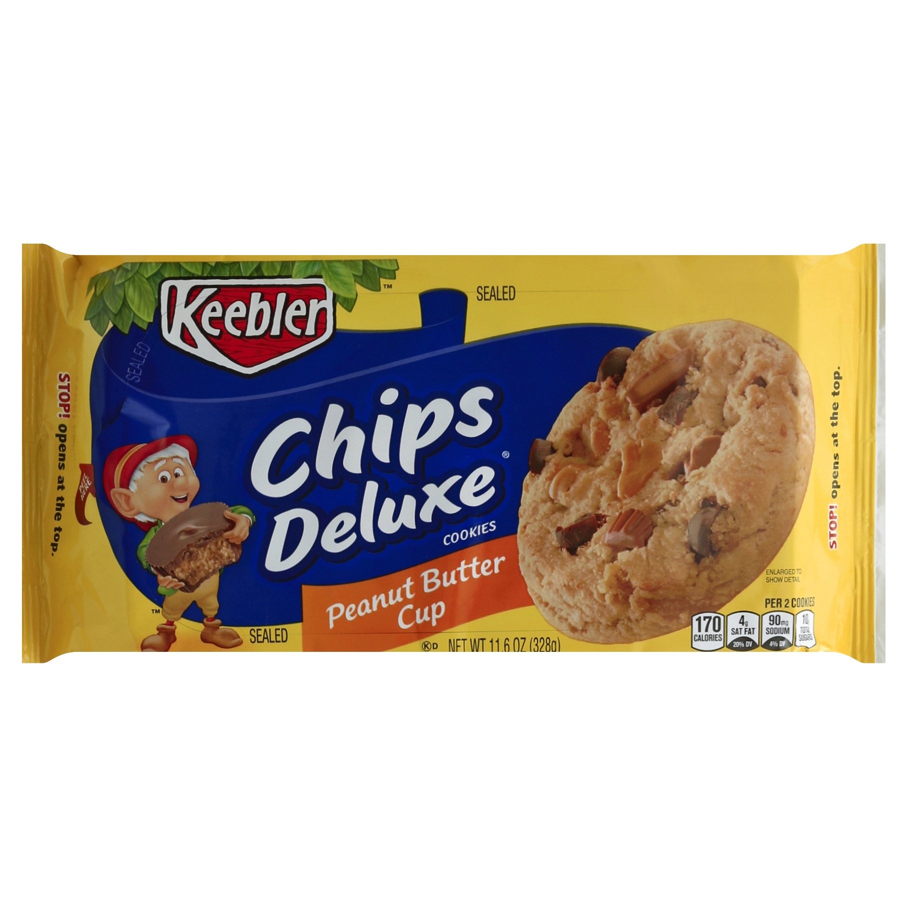 slide 1 of 5, Keebler Chips Deluxe Cookies Peanut Butter Cup, 11.6 oz