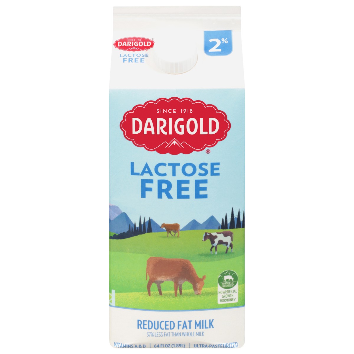 slide 1 of 9, Darigold 2% Lactose Free Reduced Fat Milk 64 fl oz, 64 fl oz