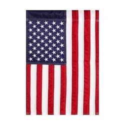 Evergreen Applique American Garden Flag