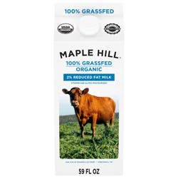 Maple Hill Organic Reduced Fat 2% Milkfat Milk, 0.5 gal