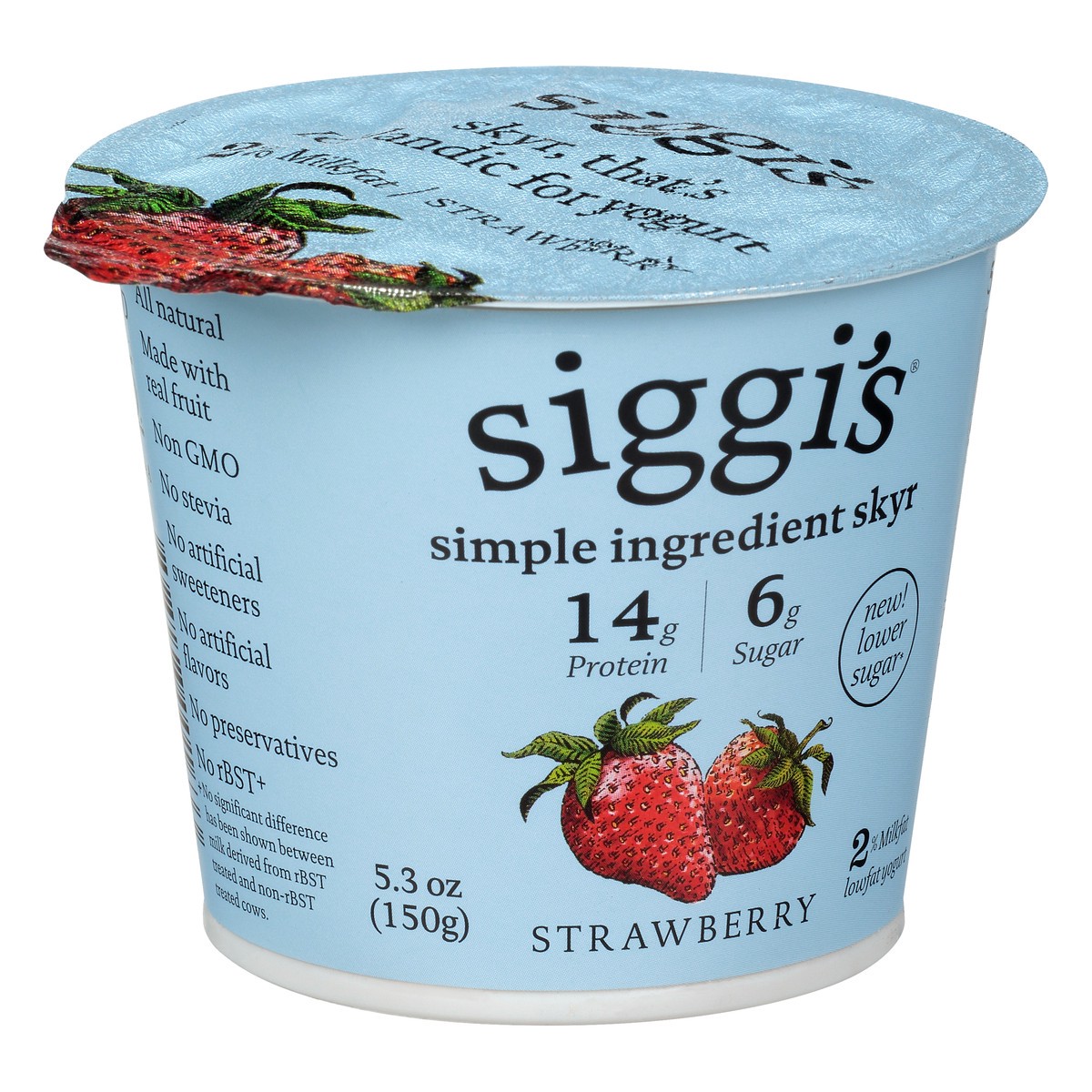 slide 5 of 10, Siggi's Siggis Strawberry Lingonberry Yogurt, 5.3 oz