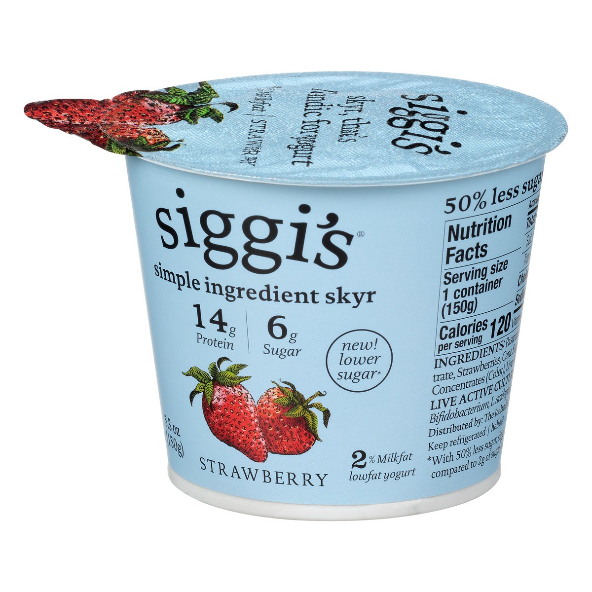 slide 10 of 10, Siggi's Siggis Strawberry Lingonberry Yogurt, 5.3 oz