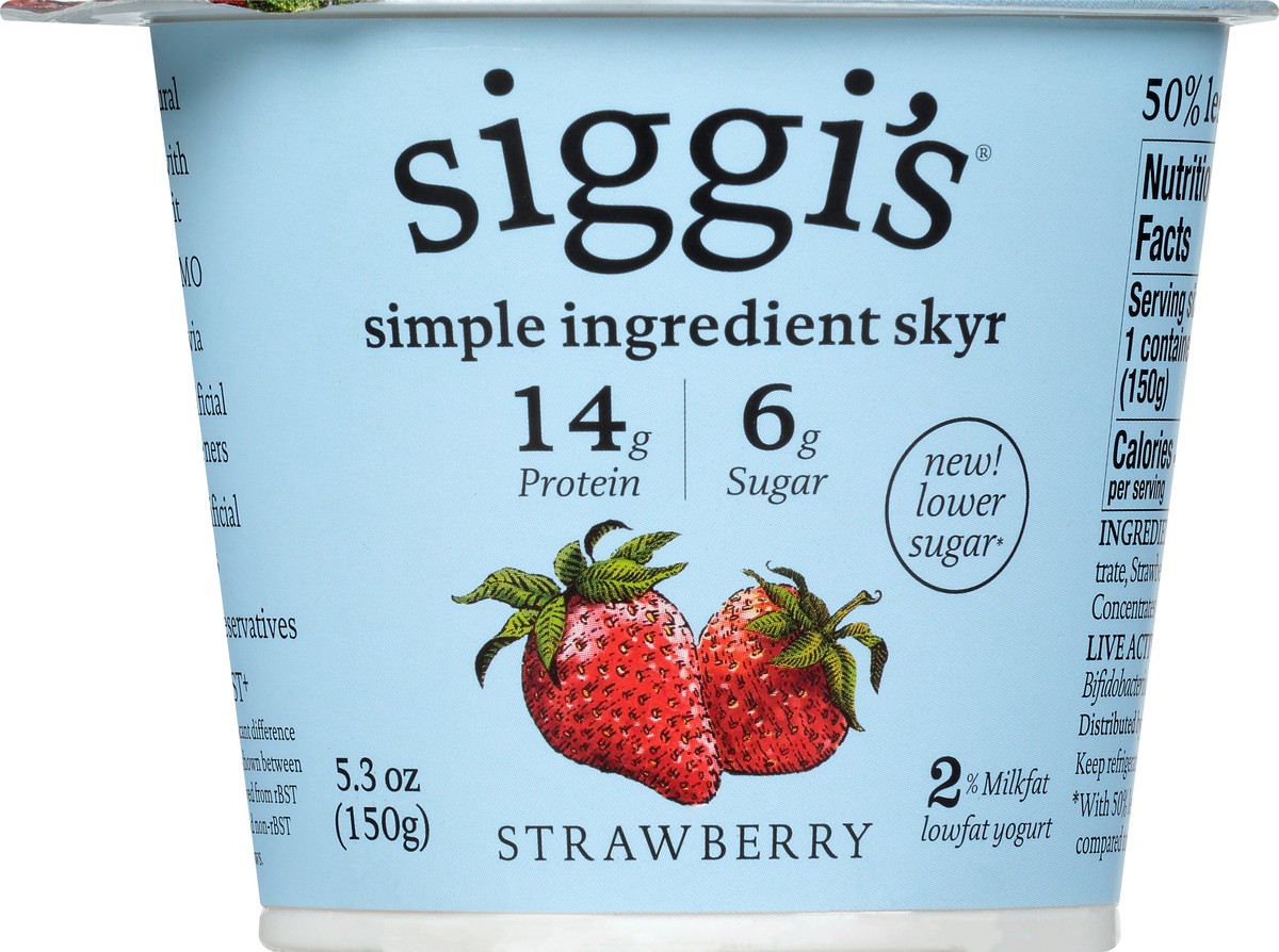 slide 7 of 10, Siggi's Siggis Strawberry Lingonberry Yogurt, 5.3 oz