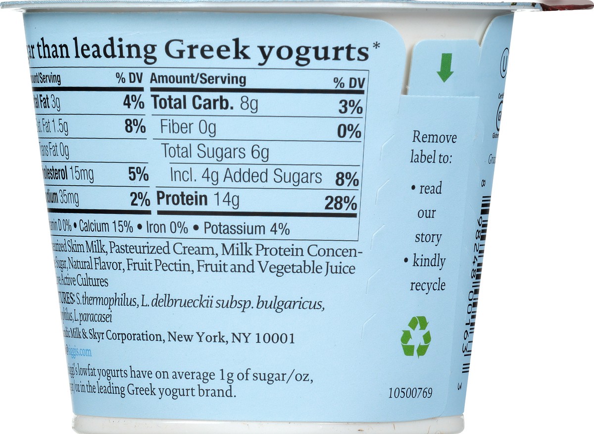 slide 8 of 10, Siggi's Siggis Strawberry Lingonberry Yogurt, 5.3 oz