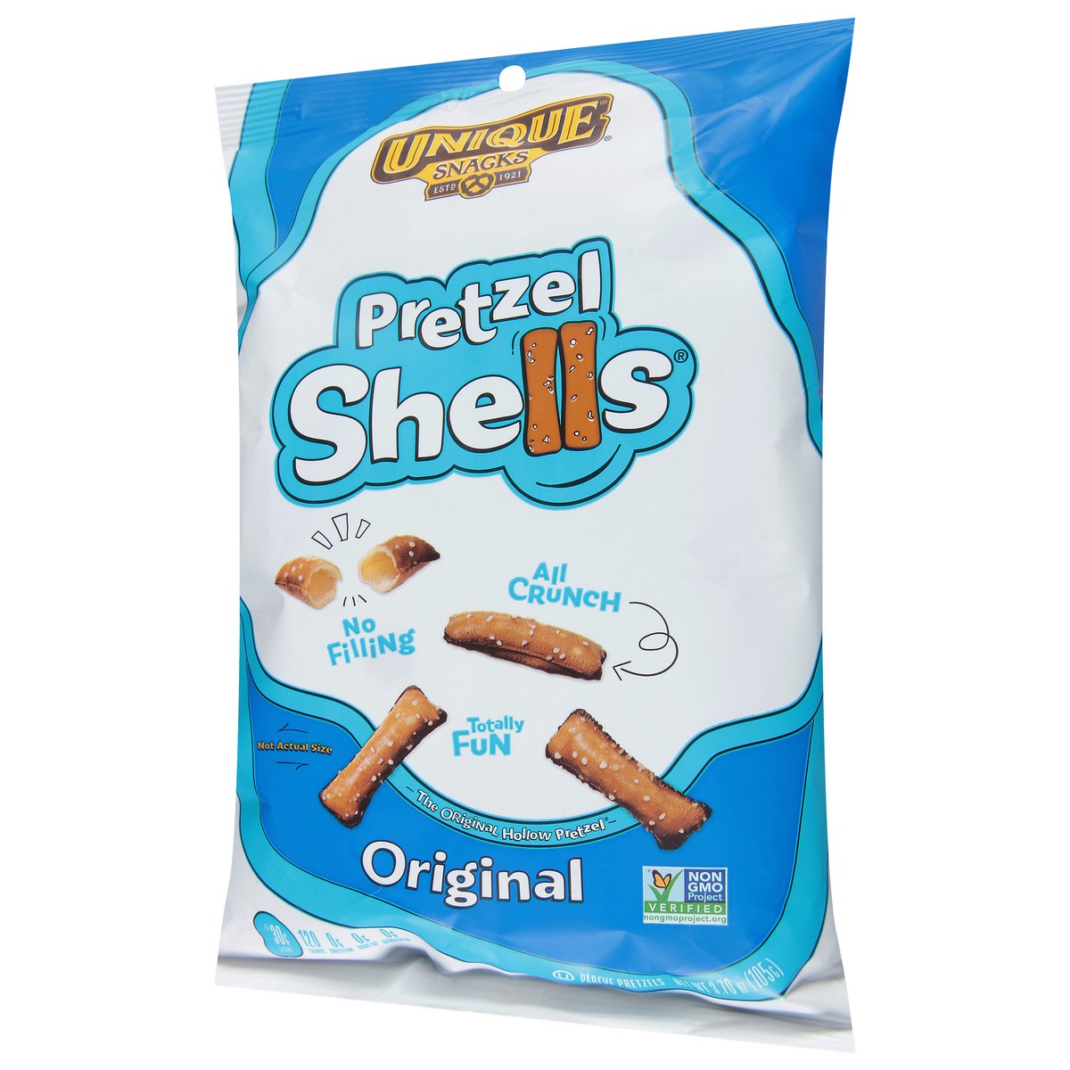 slide 3 of 9, Unique Snacks Original Pretzel Shells 3.70 oz, 3.7 oz