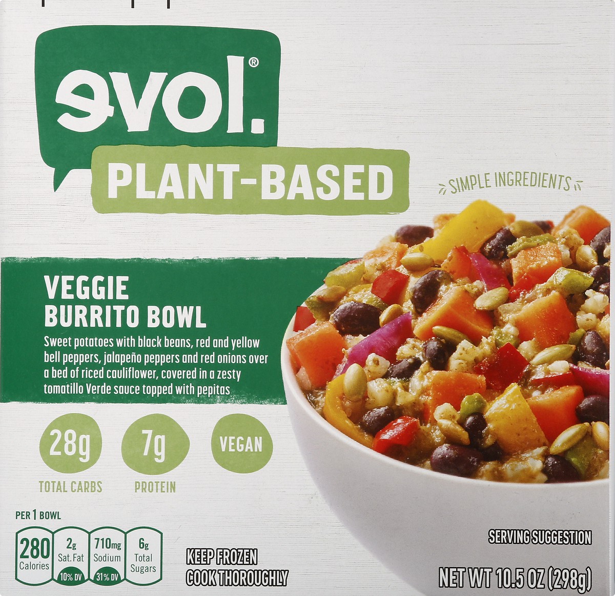 slide 5 of 9, EVOL Veggie Burrito Bowl 10.5 oz, 10.5 oz