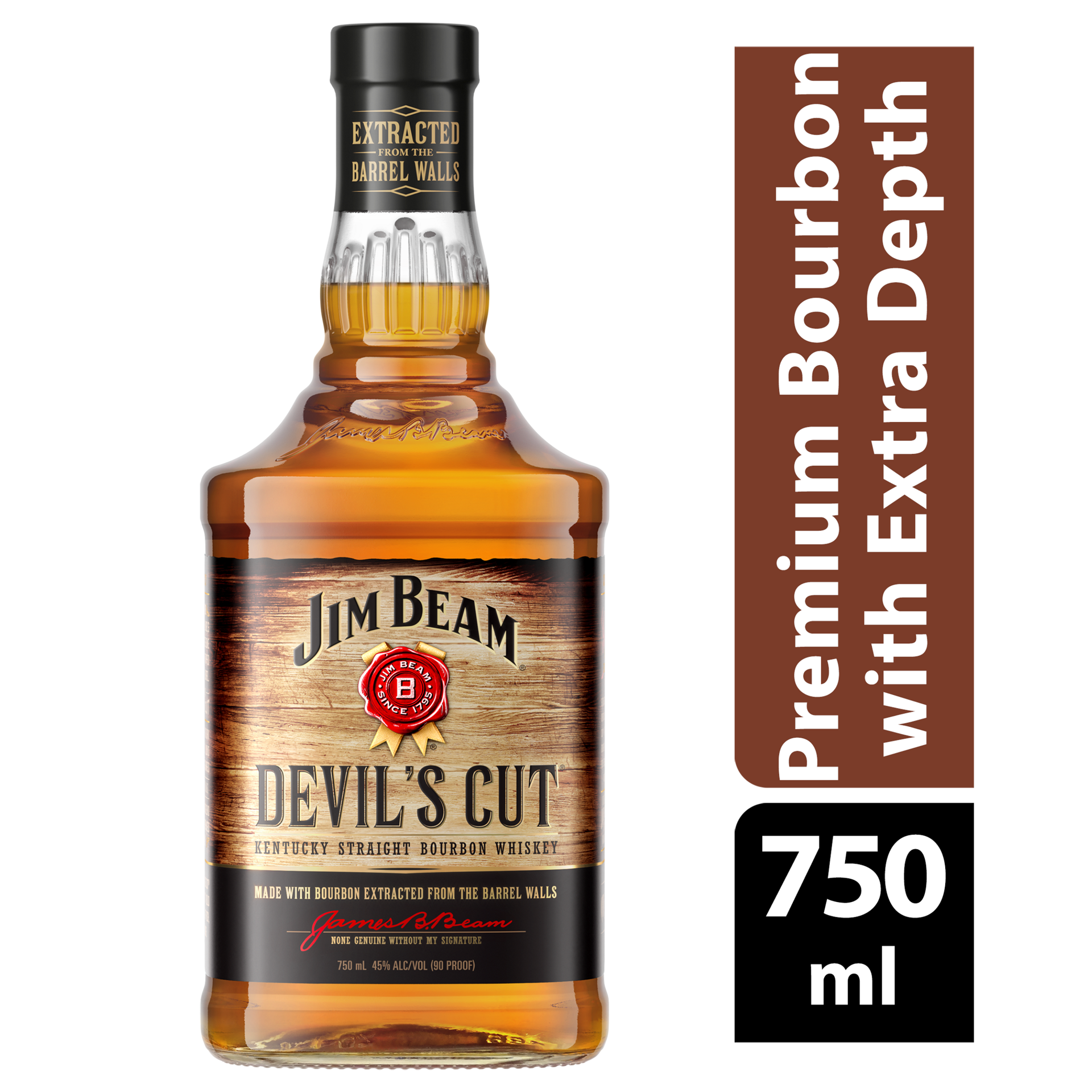 slide 1 of 4, Jim Beam Devil's Cut Kentucky Straight Bourbon Whiskey 750 ml, 750 ml