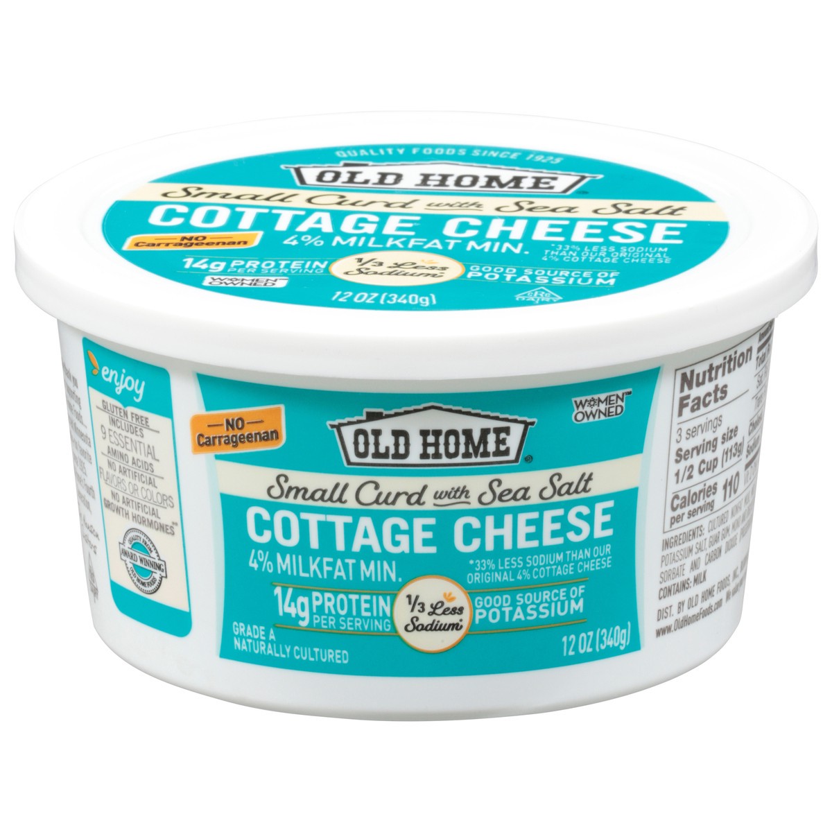 slide 1 of 9, Old Home Sea Salt Cottage Cheese, 12 oz