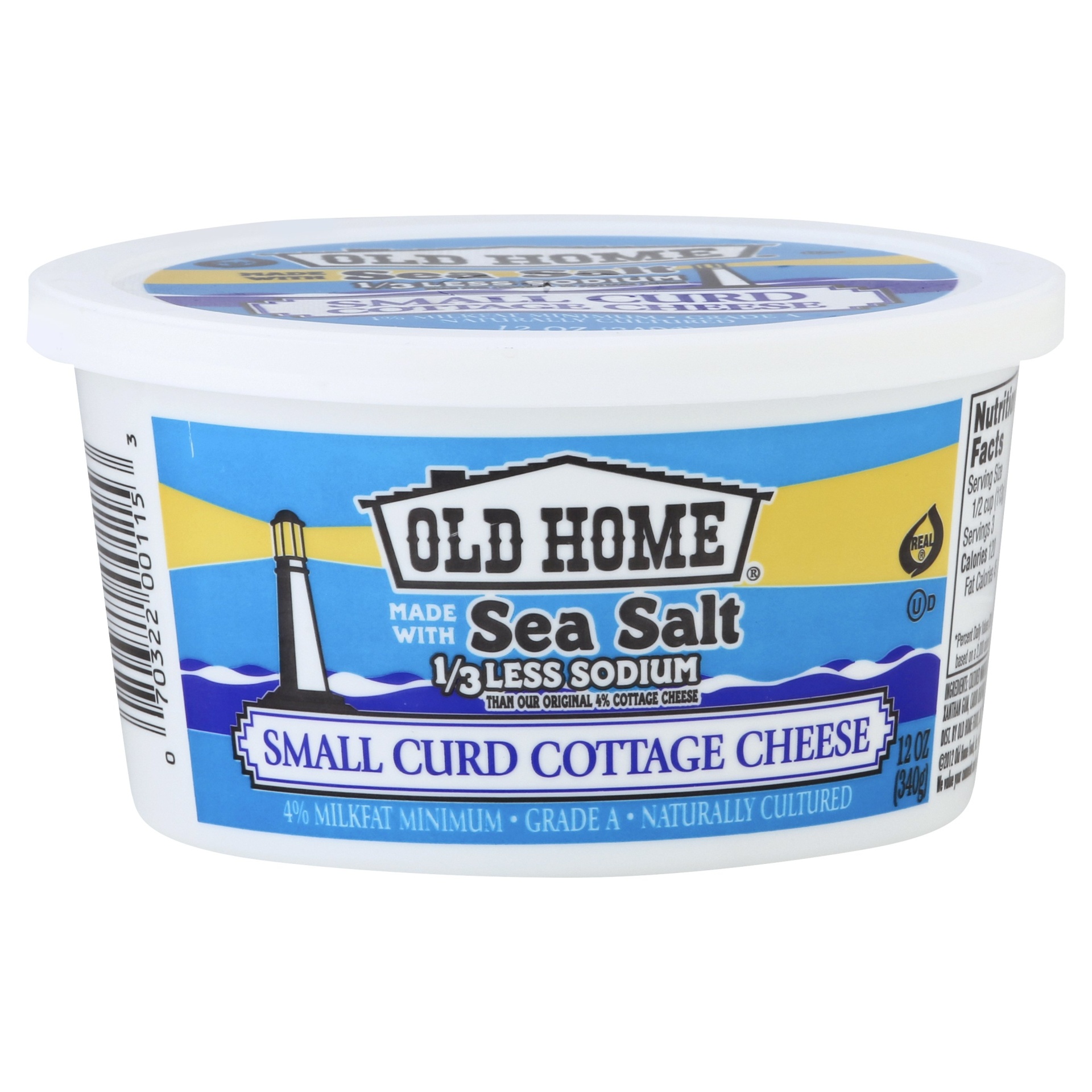 Old Home Small Curd Cottage Cheese Made with Sea Salt 12 oz Shipt