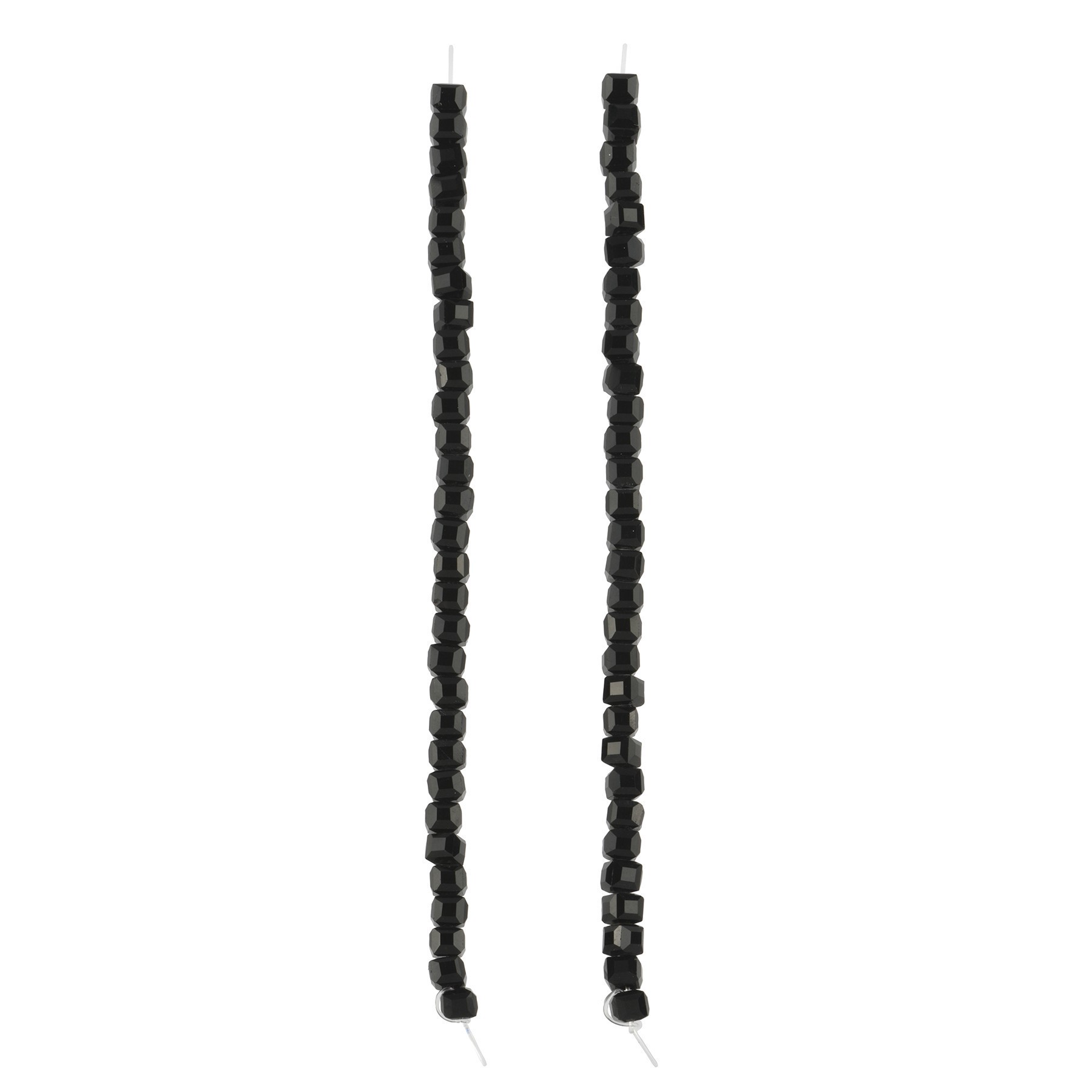 slide 3 of 3, Black Faceted Glass Cube Beads, 4mm By Bead Landing, 4 mm