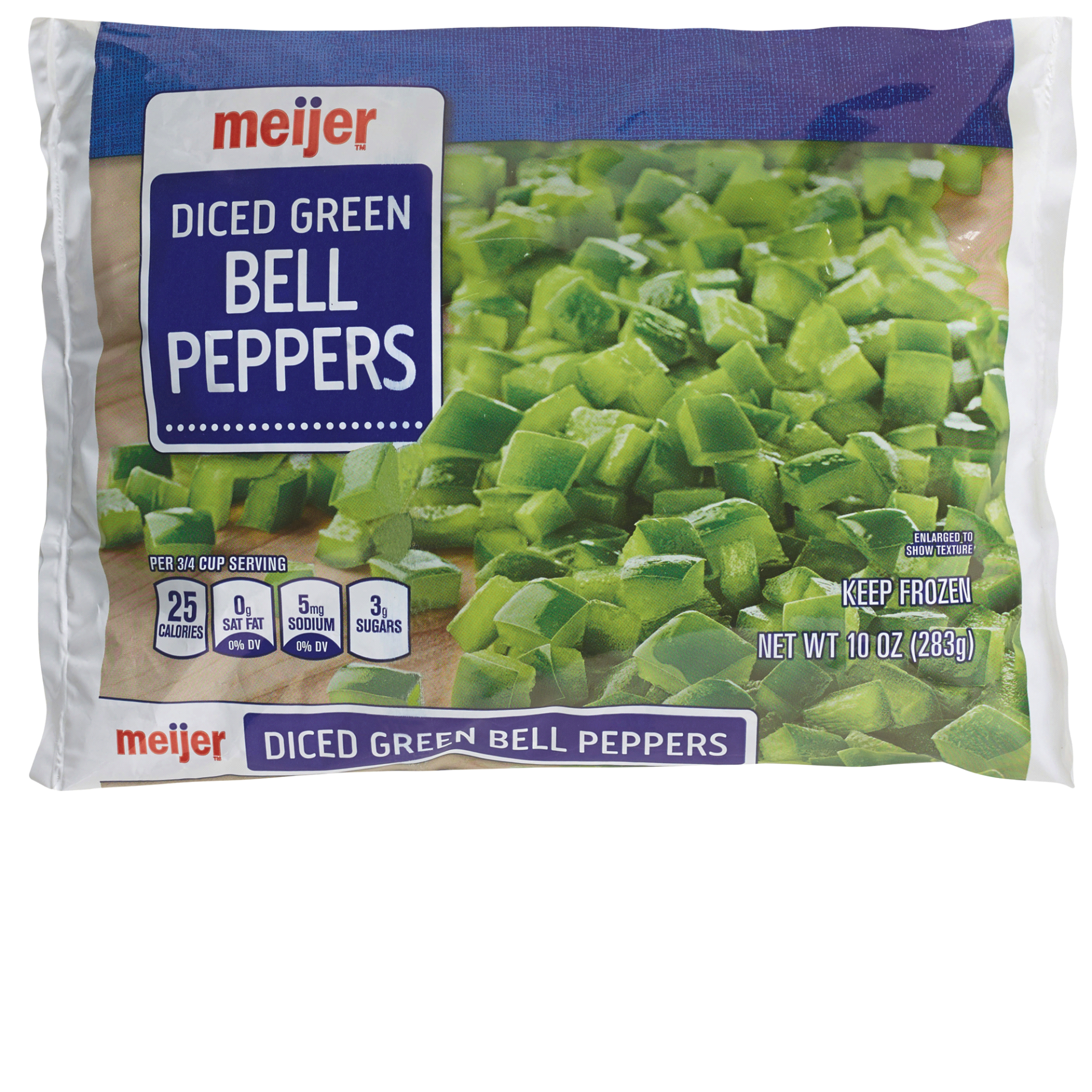 slide 1 of 1, Meijer Diced Green Bell Peppers Frozen, 10 oz