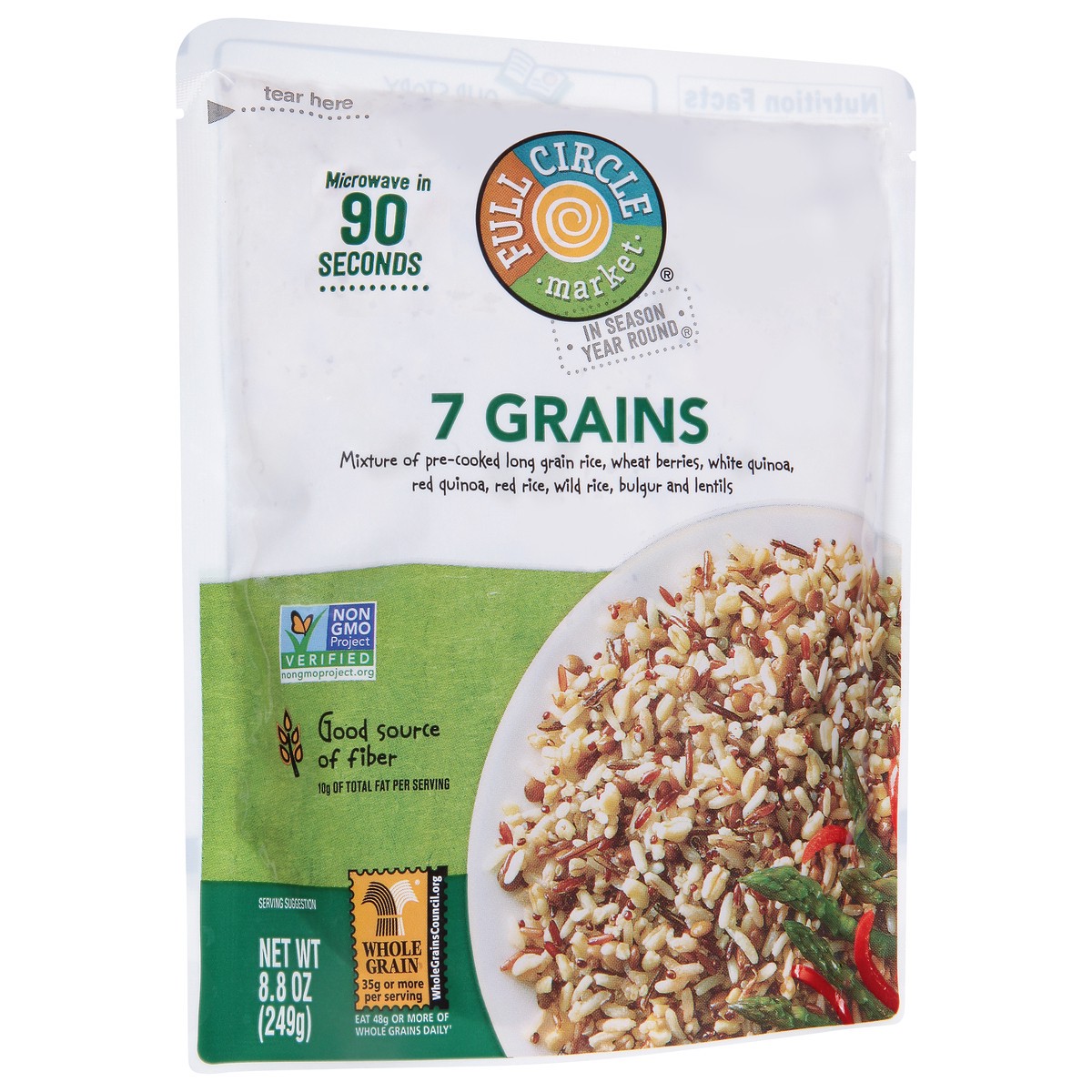 slide 7 of 16, Full Circle Market 7 Grain Blend Ready To Eat In 90 Seconds, 8.8 oz