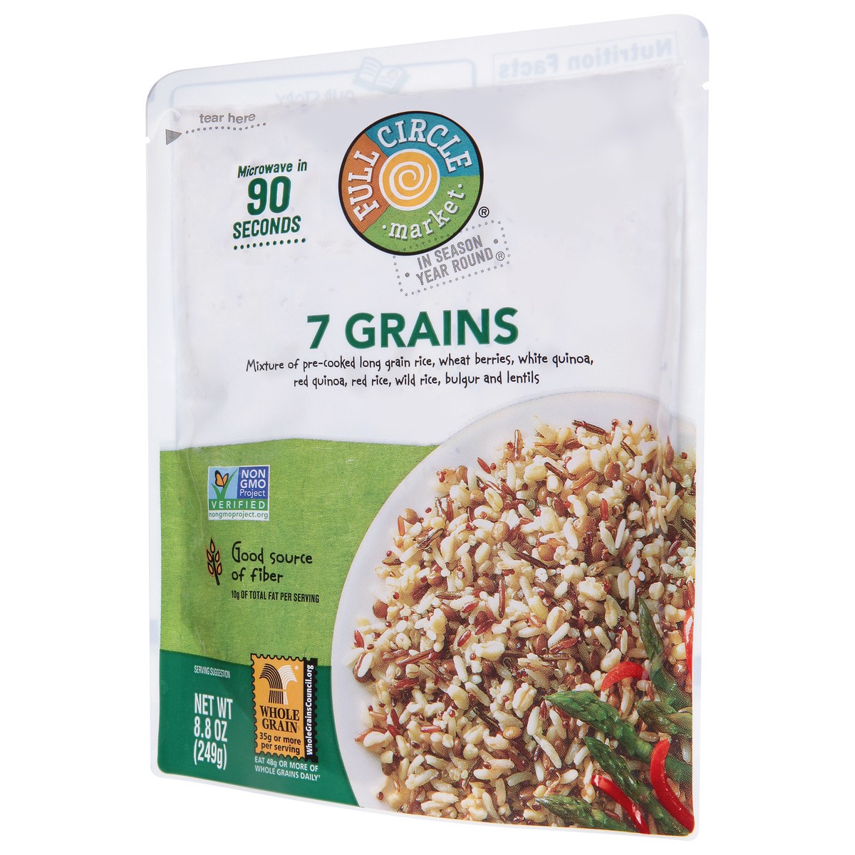 slide 10 of 16, Full Circle Market 7 Grain Blend Ready To Eat In 90 Seconds, 8.8 oz