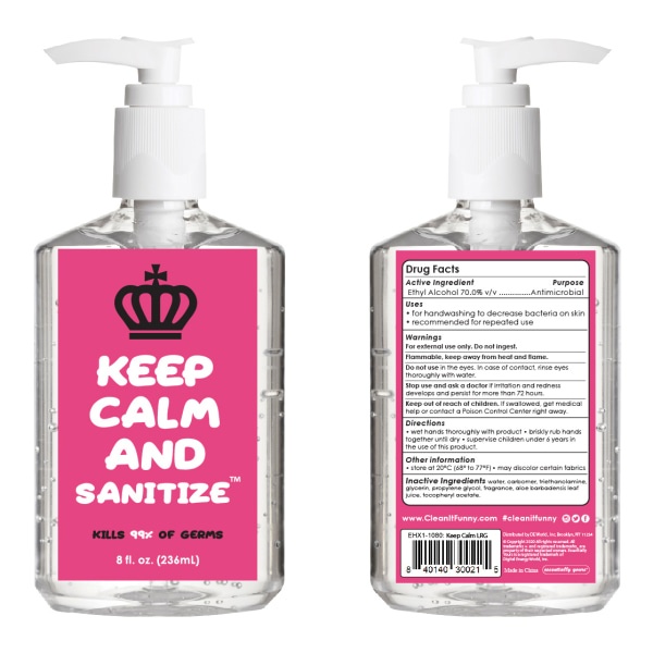 slide 1 of 5, Digital Energy Clean It Unscented Hand Sanitizer, 8 Fl Oz, Assorted Designs, 1 ct