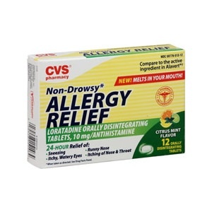 slide 1 of 1, CVS Pharmacy Allergy Relief Citrus Mint Flavor - 10 mg, 12 ct
