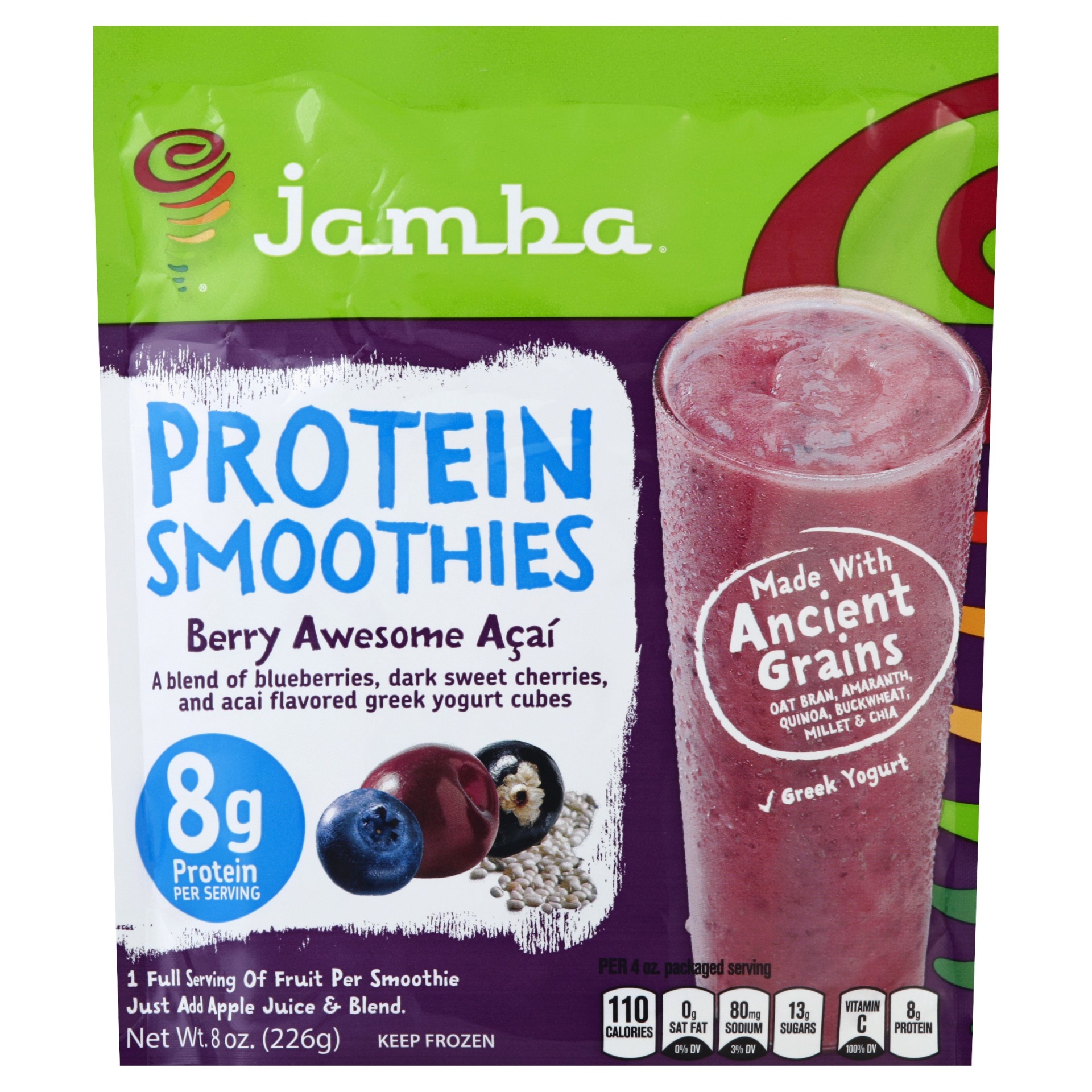 slide 1 of 1, Jamba Protein Smoothies Berry Acai, 8 oz