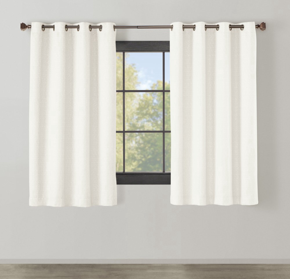 slide 1 of 1, Modavari Palma Single Blackout Window Panel - White Grommet, 52 in x 63 in