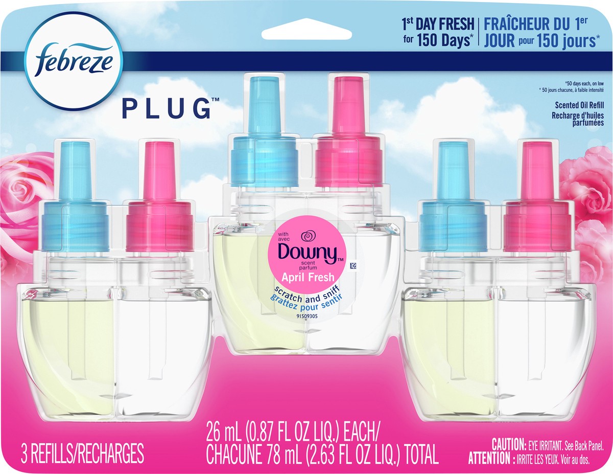 slide 2 of 3, Febreze April Fresh Scented Oil Refill 3 ea, 3 ct