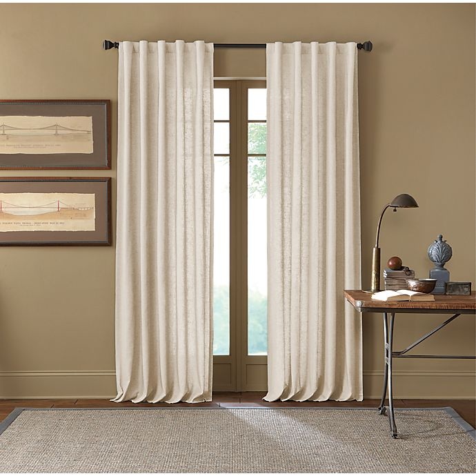 slide 1 of 1, Cambria Malta Rod Pocket/Back Tab Window Curtain Panel - Snow White, 63 in