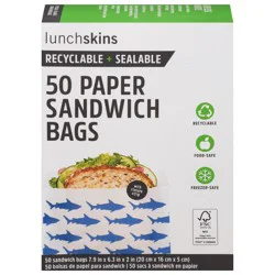 LunchSkins Paper Sandwich Bags 50 ct