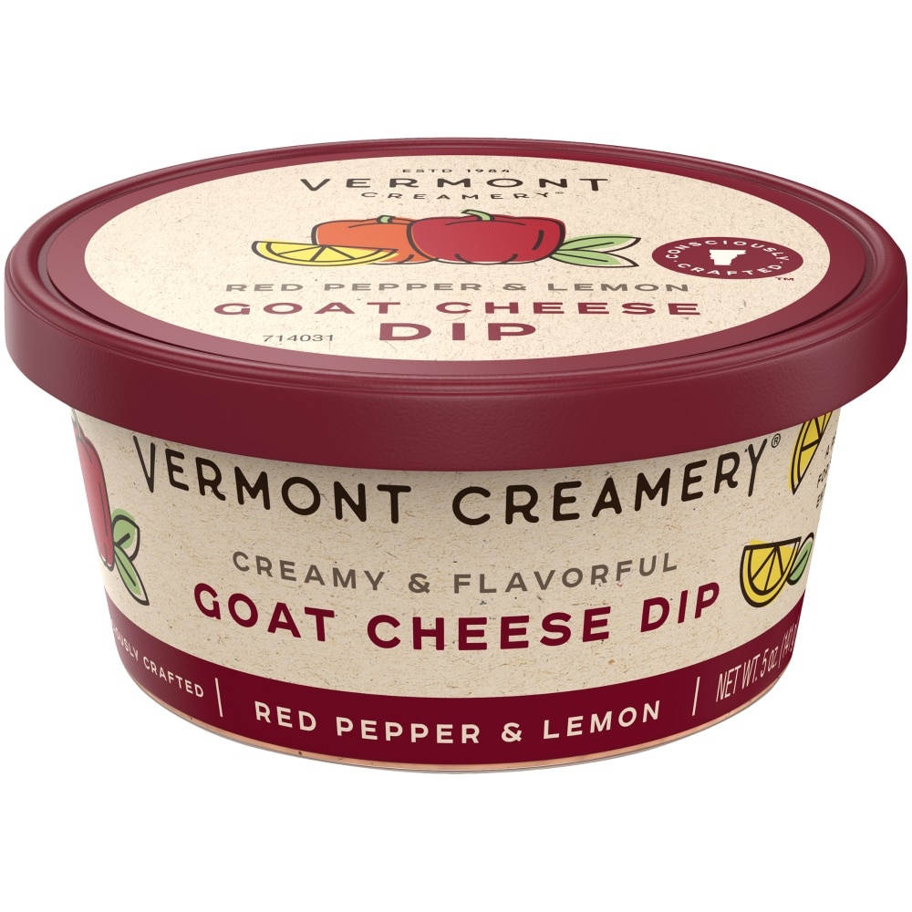 slide 1 of 1, Vermont Creamery Red Pepper And Lemon Goat Cheese Dip, 5 oz