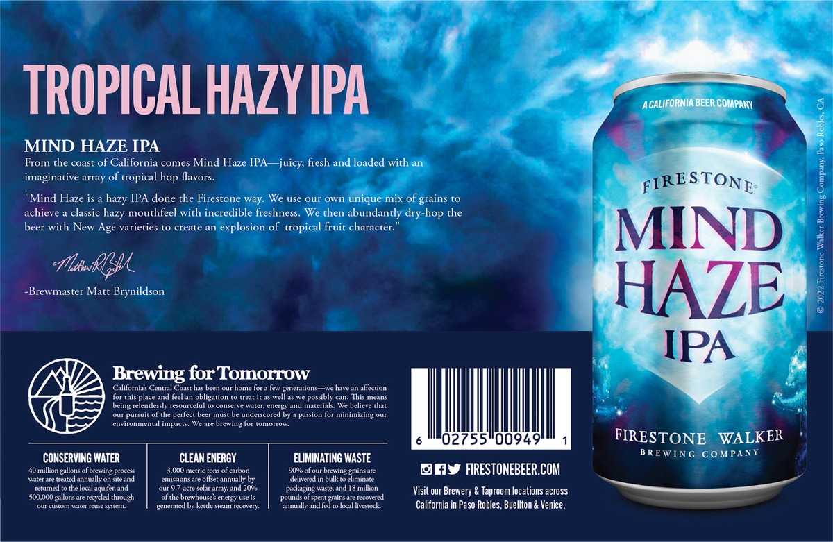 slide 8 of 8, Firestone Walker Mind Haze, 72 fl oz