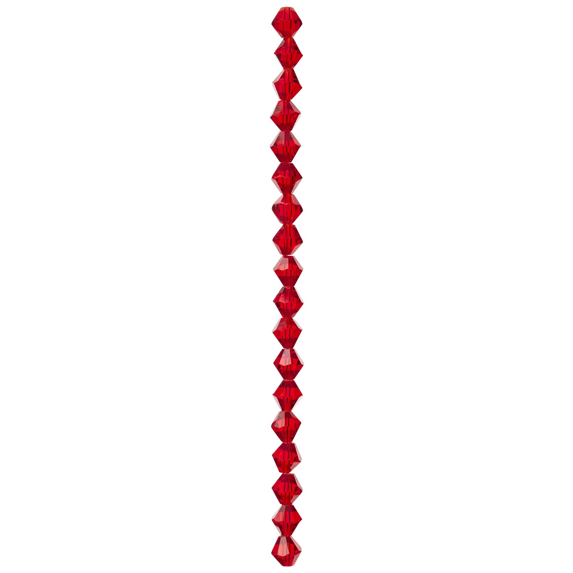 slide 2 of 3, Red Glass Faceted Bicone Beads, 10mm By Bead Landing, 10mm