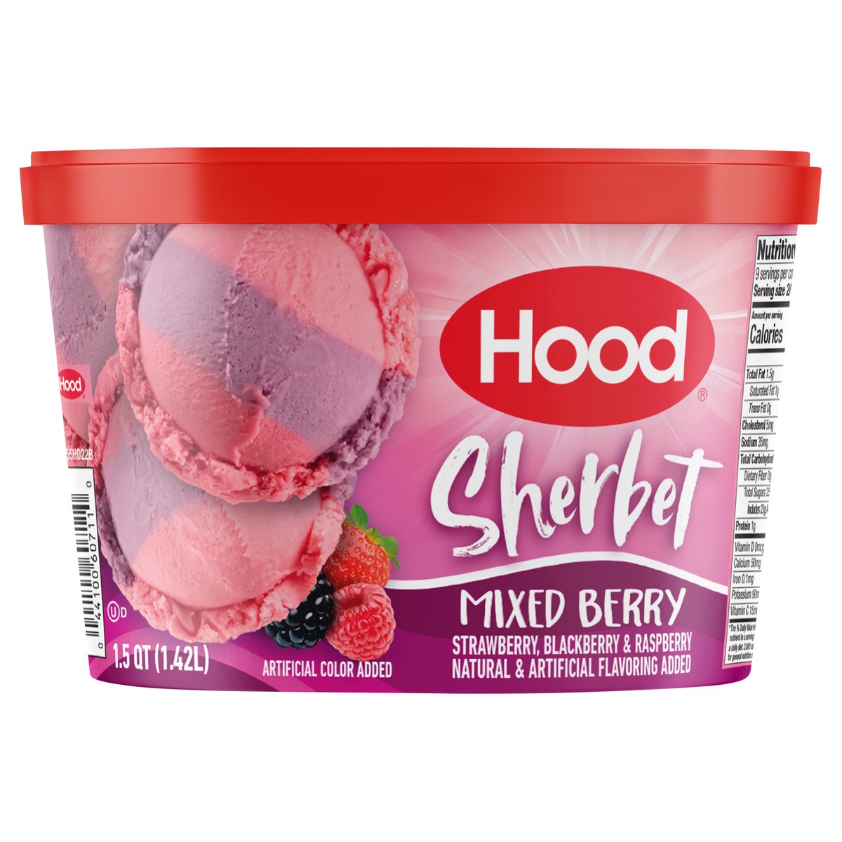 slide 1 of 10, Hood Mixed Berry Sherbet, 1.5 Quarts, 1.5 qt