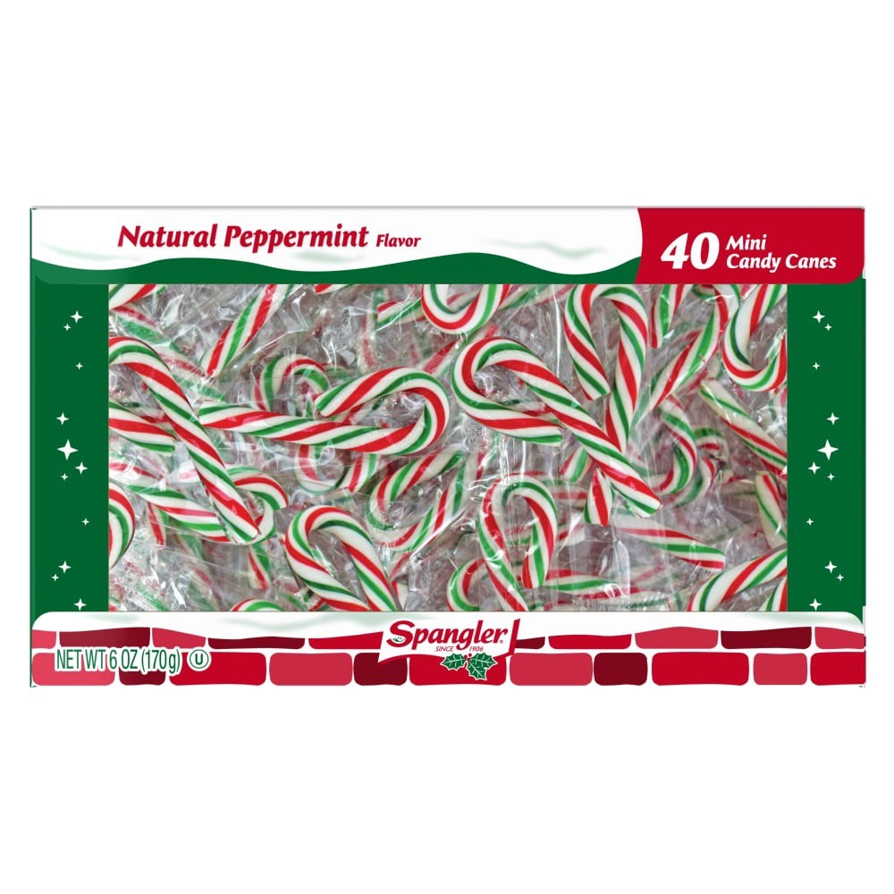 slide 1 of 4, Spangler Candy Canes, Peppermint Flavor, Mini, 40 ct