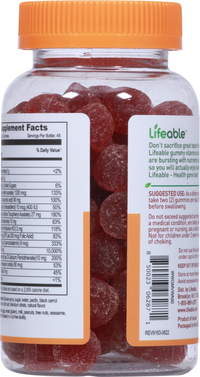 slide 6 of 9, Lifeable Women's Multivitamin Gummies - Raspberry, 90 ct