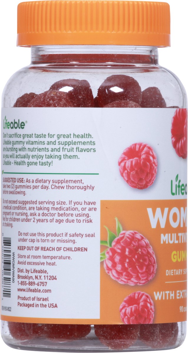 slide 8 of 9, Lifeable Women's Multivitamin Gummies - Raspberry, 90 ct