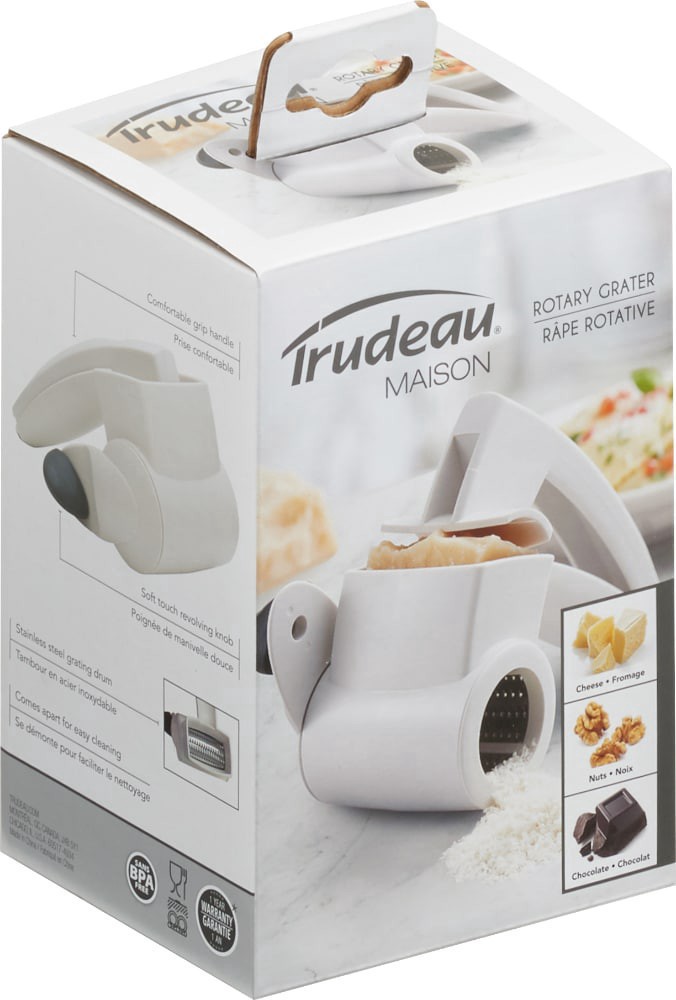 slide 1 of 2, Trudeau Rotary Grater Drum - White, 1 ct
