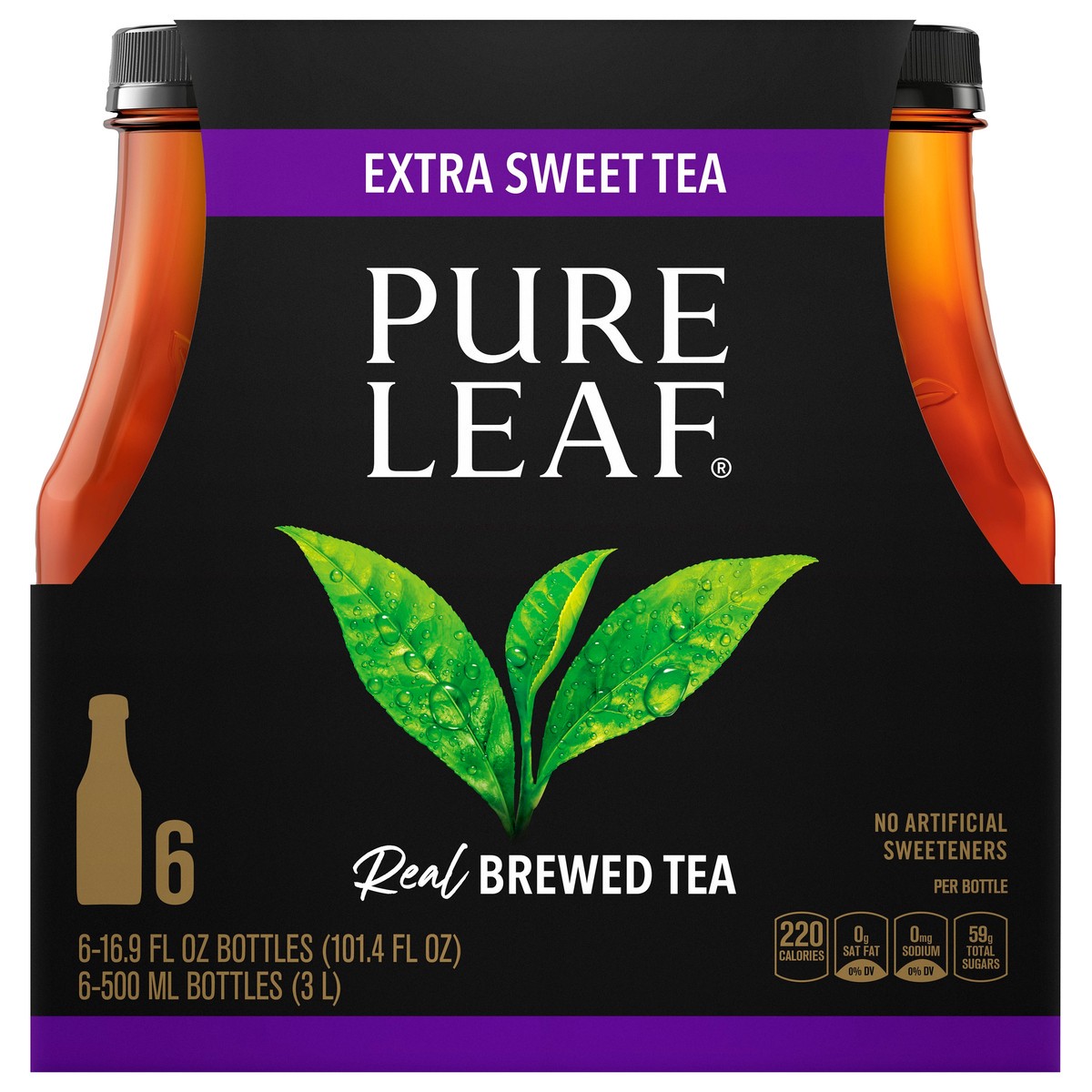 slide 4 of 6, Pure Leaf Real Brewed Tea Extra Sweet Tea 16.9 Fl Oz 6 Count, 6 ct; 16.9 fl oz